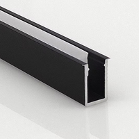 Mini W6 * h9mm armoire encastrée lumière LED profil en aluminium abat-jour en silicone T5 tempérer Service de coupe personnalisé sans soudure