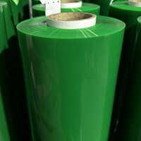 Rouleau de film PVC super transparent coloré, feuille de PVC flexible hautement transparente pour l'emballage