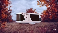 Bâtiment de bureau modulaire préfabriqué portable en acier galvanisé, type capsule spatiale, pour extérieur, de fabrication professionnelle, prix usine
