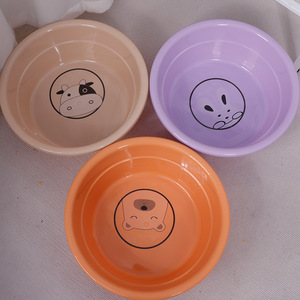 อ่างพลาสติกทรงกลมสีพื้นหนาพิเศษสำหรับซักผ้าที่บ้าน ซักผ้าเด็ก ล้างเท้า ล้างหน้า - Product Image 2