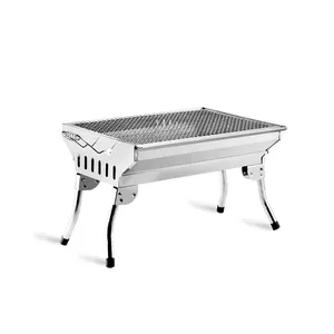 2022 Stainless Steel OEM Factory mini simple design charcoal barbecue grill bbq outdoor For Picnic