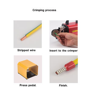 Máquina de crimpado neumático para conectores de fibra óptica Máquina prensadora de terminales de férula suelta de anillo - Product Image 5