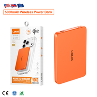 LDNIO PQ28(Qi2) Banco de Energía Magnético de 5000 mAh, Qi2 15W Inalámbrico, 20W PD, Carga Rápida Bidireccional, Imán Delgado N52, Pantalla LED Digital