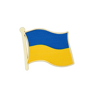 Pin de Solapa Esmaltado con Bandera Nacional Personalizada, Broche Metálico para Campaña Electoral, MOQ Bajo