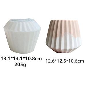 3D facile funzionamento elaborato lucido lampada <span class=keywords><strong>da</strong></span> tavolo a righe modello di paralume <span class=keywords><strong>in</strong></span> Silicone stampo per mosaico <span class=keywords><strong>in</strong></span> resina di cemento per <span class=keywords><strong>vaso</strong></span> succulento - Product Image 2