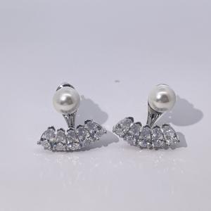 ต่างหูมุกเทียมทรงลูกแพร์ชุบทองเหลืองจากเทียนหยู เจมส์ หรูหราและสง่างามสไตล์ผู้หญิง - Product Image 4