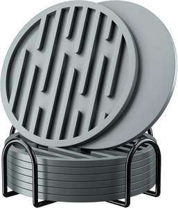 Posavasos de silicona Posavasos redondos para mesa Posavasos de escritorio de silicona Antideslizante Resistente al calor para mesa Oficina - Product Image 1