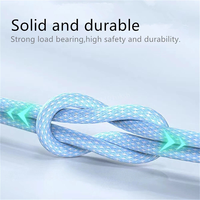 Cable de Carga Rápida 3 en 1, Cable USB Trenzado de Nailon de 66 W para iPhone, iPad y Teléfonos Android