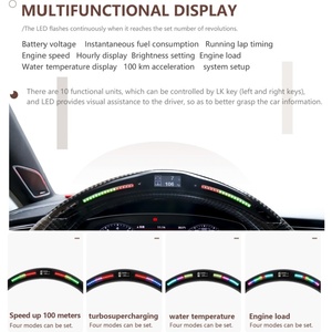 Volant LED en fibre de carbone pour <span class=keywords><strong>Ford</strong></span> <span class=keywords><strong>Mustang</strong></span> GT 2015 2017 2018 2019 <span class=keywords><strong>2022</strong></span> Accessoires de voiture Volant de voiture personnalisé - Product Image 4
