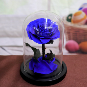 Rose <span class=keywords><strong>éternelle</strong></span> en gros, mini, colorée, en bloc de couleurs, sous cloche en verre, à tige entière, cadeau pour <span class=keywords><strong>la</strong></span> Saint-Valentin et anniversaire - Product Image 3
