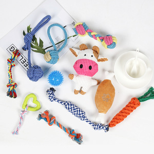 Ensemble de jouets en corde pour animaux de compagnie, jouet à mâcher pour petit chien, design mignon, emballage en polybag - Product Image 1