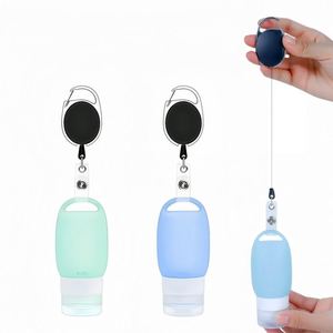 TSA Compliant Leak Proof Squeeze Silicone Travel Tube with hang Hole Hook,Empty Silicon Travel Bottles with Keychain/Carabiner - Product Image 1