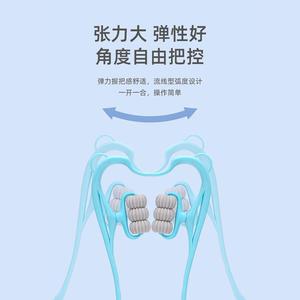 Masajeador de cuello y columna cervical de 34 cm x 20 cm, barra de masaje manual con seis ruedas para cuello, hombros y espalda - Product Image 4