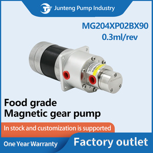 Bomba de engranajes magnética de bajo flujo 0.3ml/rev para transferencia de fluidos, agua y aceite, con motor de escobillas 63 para dosificación - Product Image 2