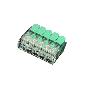 5way 2 End Green Straight Pull Out Quick Connector Terminal Block