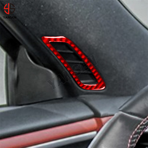 Para Mazda CX9 2016 2017 2018 2019 2020 2021 2022 2023 accesorios de fibra de carbono para puerta Interior de coche pegatina embellecedora de salida de aire - Product Image 4