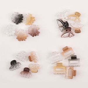 Nouvelles pinces à cheveux en acétate avec dégradé de couleurs exquis, pinces à cheveux en forme de fleurs, accessoires pour cheveux pour femmes - Product Image 1