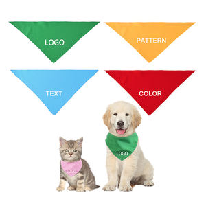 Fábrica Custom Cat Dog Bandanas Eco-Friendly Poliéster Algodão Cor Sólida Impressão Padrão Pet Bib Triângulo Lenço Bandanas Para Cães - Product Image 2