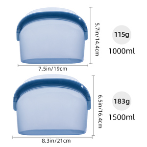 Custom Print Food Grade Silicone Storage Bag Lfgb Fridge Fresh Pouch Zip Standing Reusable Set - Product Image 5