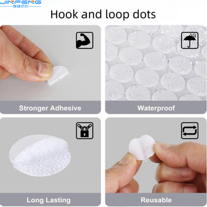 Alta Qualidade 20mm Diâmetro Nylon Adhesive Coin Fastener Tapes Auto-adesivo Gancho e <span class=keywords><strong>Loop</strong></span> Velcro Dots - Product Image 5