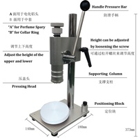 Mesin Penutup Botol Parfum Manual 13mm 15mm 18mm 20mm dengan Penutup Aluminium Plastik Kertas