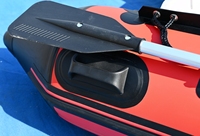 Perahu karet sport yacht dinghy 2,7m warna kustom, lambung V kecil, PVC 0,9mm, konsol tengah, mesin tempel, untuk wisata sungai