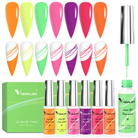 VENALISA Liner Gel Set Kit DIY Nail Art Peinture dessiner gel pour ongles 8ml Gel Liner Polish Kit Wholesale Private Label 7pcs Gift box