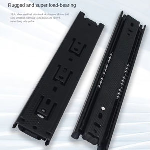 Correderas para Cajones <span class=keywords><strong>de</strong></span> Muebles Modernos <span class=keywords><strong>de</strong></span> 45 <span class=keywords><strong>cm</strong></span> con Cierre Suave, Tres Rieles, Rodamiento <span class=keywords><strong>de</strong></span> Bolas Sólido y Riel <span class=keywords><strong>de</strong></span> Acero Laminado en Frío para Gabinetes <span class=keywords><strong>de</strong></span> Cocina - Product Image 1