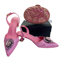Chaussures de soirée de créateur italien avec pochette assortie pour mariages africains et occasions nuptiales, chaussures pour femmes en dentelle brodée et perles