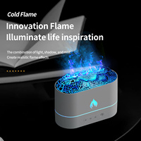 Diffuseur d'huiles essentielles créatif, portable, moderne, bleu et rouge, LED, mini USB, volcan, flamme, humidificateur domestique