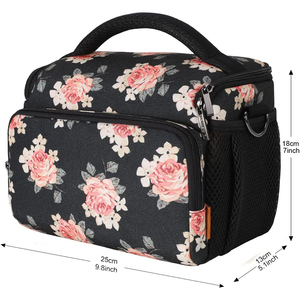 Échantillon gratuit : Sac à bandoulière pour appareil photo, tendance, triple fermeture éclair, petit sac à bandoulière pour appareil photo avec large sangle de guitare, porte-monnaie - Product Image 2