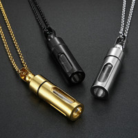 Nouveau pendentif de bouteille de parfum ouvert collier en acier inoxydable pour hommes femmes urne cercueil commémorer colliers commémoratifs bijoux
