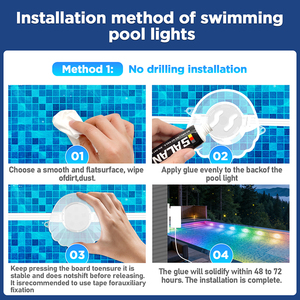 Luz LED RGB Sumergible para Piscina con Carcasa de PC Colorida, IP68, con Control Remoto y 1 Año de Garantía - Product Image 4