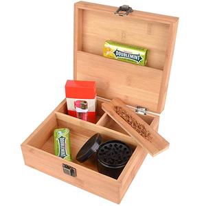 Bamboo Stash Box Custom Bamboo Stash Box Combo With Ginger Wooden Stash Box Smell Proof Rolling Tray