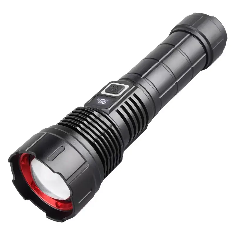 High Lumen laser light Flashlight Led Light Work Lights Zoom Focus Rechargeable Hand Torch With Power Display