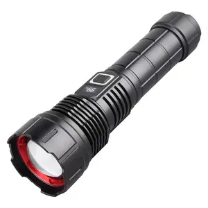 Torcia a luce laser alta Lumen luce Led luci da lavoro Zoom Focus torcia a mano ricaricabile con Display di alimentazione