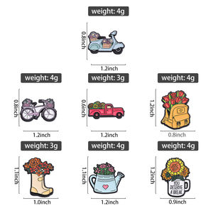 Broches de Flores en 7 Estilos, Diseño Personalizado, Girasol, Rosa, Bicicleta, Camión, Pines de Esmalte Suave, Insignias de Solapa, Plantas, Dibujos Animados, Regalo al por Mayor - Product Image 5