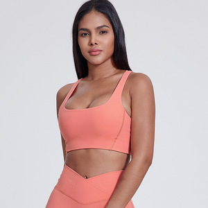 Women's Compression Yoga Bra Soft Quick Dry Supportive Square Neck Four-Way Stretch Lightweight Padded <strong>Top</strong> Gym Breathable - Product Image 5