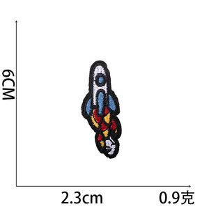 Patch en tissu <span class=keywords><strong>Alien</strong></span> Iron on Cartoon Astronaut Little Rocket, patchs en tissu brodé - Product Image 6