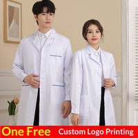Blouse de laboratoire personnalisable, blouse de laboratoire blanche de haute qualité, blouse de médecin réglable, uniforme médical pour hôpital et laboratoire