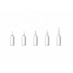 Bouteille en plastique LDPE/HDPE pour cosmétiques OEM, 20 ml, ronde, avec buse filetée, joint conique à picots et spatule, vente en gros - Product Image 2