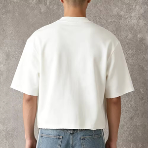 เสื้อยืดโอเวอร์ไซส์ทรงบ็อกซี่ หนัก 300 กรัม สำหรับผู้ชาย ขายส่ง เสื้อยืดครอปพิมพ์ลายตามสั่ง เสื้อยืดไซส์ใหญ่พิเศษ - Product Image 2