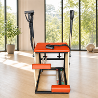 Chaise Wunda de Pilates en bois d'érable avec pédale réglable, combo de stabilité, ressorts et poignées pour usage domestique, salle de sport ou studio