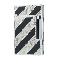 Accessoires pour pipes à fumer, briquet personnalisé avec logo, en alliage de zinc, roue d'allumage, flamme nue, rechargeable au gaz butane