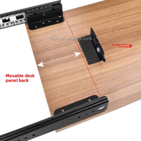 Rail de guidage robuste télescopique coulissant pour fenêtre en baie, bureau, table escamotable, rebord de fenêtre, cuisine, salle de sport, avec verrouillage