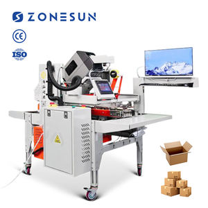 เครื่องปิดกล่องอัตโนมัติ ZONESUN ZS-TFKC01 พร้อมฟังก์ชันพิมพ์ฉลากแบบออนไลน์ด้วยระบบถ่ายโอนความร้อน - Product Image 1