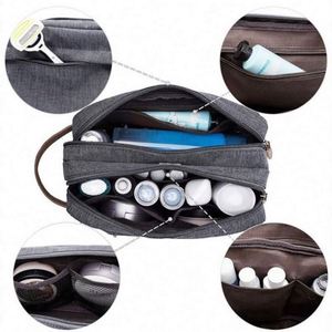 Sac de toilette pour homme en nylon imperméable, double couche, en tissu Oxford, très vendu, pour le maquillage et les cosmétiques, portable pour les voyages - Product Image 6