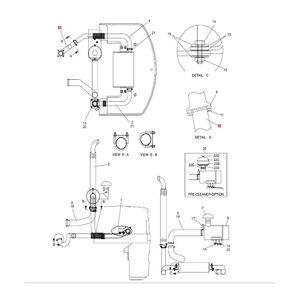 Tuyau d'échappement de moteur de chariot élévateur Daewoo Doosan D35S2 D40S2 D45S2 Pièce A20131291A Diesel à combustion interne - Product Image 1