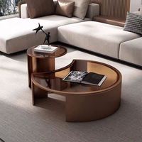 Table basse de salon moderne en acier inoxydable avec plateau en verre trempé, mobile et basse