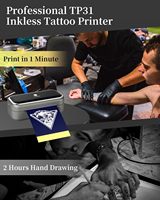 Mesin Printer Stencil Tato Mini Terbaru YABA 30 Lembar Kertas Transfer Mesin Tato Bluetooth Kompatibel Dengan Smartphone & PC